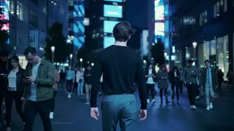 AI Video from prompt: A cinematic philosophical scene about a person l