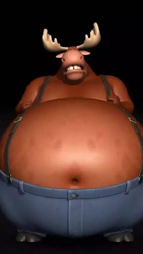 AI Video from prompt: A morbidly obese/overweight anthropomorphic cart