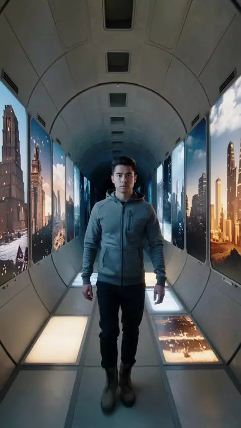 AI Video from prompt: Time tunnel that is infinite