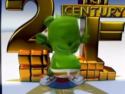 AI Video from prompt: Gummibar Tries To Build 20th Century Fox Logo Bu
