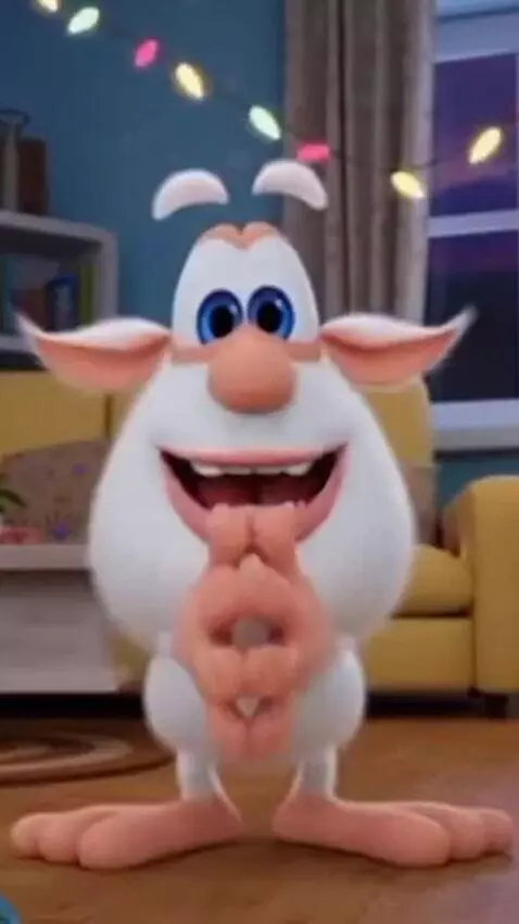 AI Video from prompt: Boobo says "ya del da yub" then starts clapping 