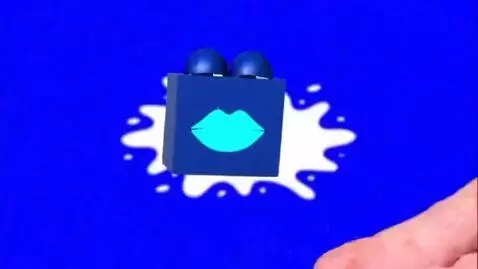 AI Video from prompt: First: Appears a Blue Screen With a White Ink Sp