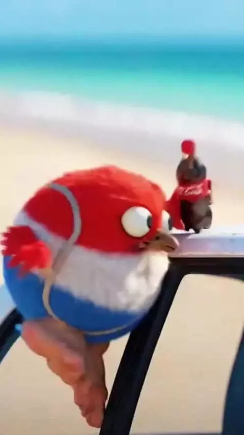 AI Video from prompt: (No background music) he is in the small beach w