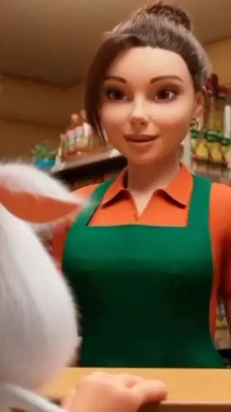 AI Video from prompt: A Russian video about Buba comes into the store 