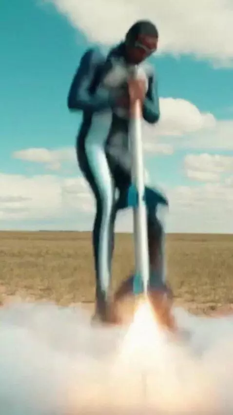 AI Video from prompt: The character takes out a rocket and says in Rus