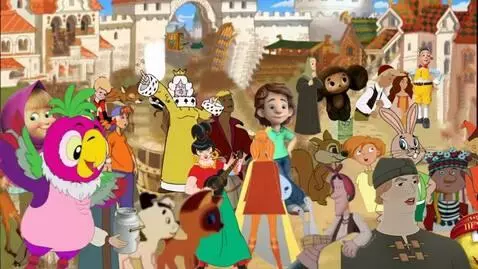 AI Video from prompt: Kyiv Soyuzmultfilm Elisey Nils Kitten Woof puppy