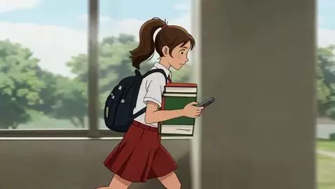 AI Video from prompt: Japanese anime cinematic video, vertical 9:16. B