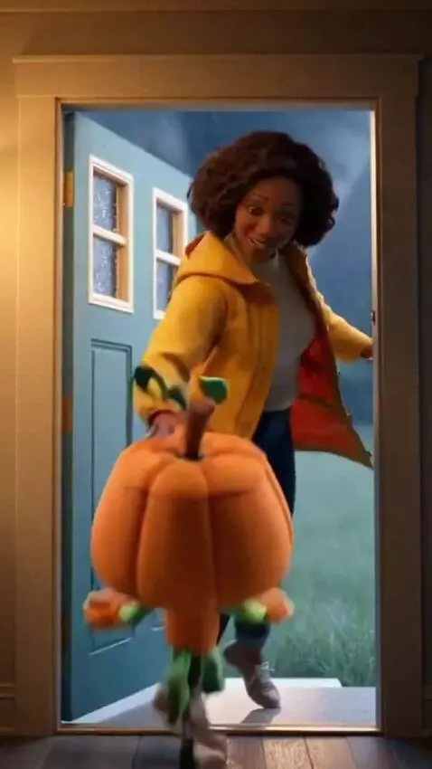 AI Video from prompt: Gourdy Survive By The Tornado And Mom Open Up Th
