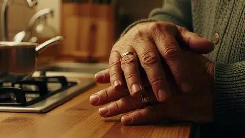 AI Video from prompt: Slavic appearance, Close-up of two mature hands,