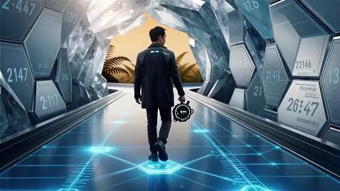 AI Video from prompt: One way time tunnel has a wide floor and precise