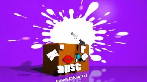 AI Video from prompt: The background starts with violet with white ink