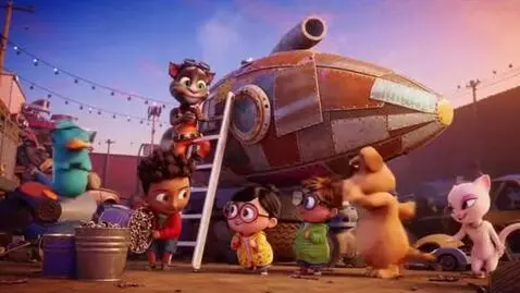 AI Video from prompt: Make a talking Tom and Ben and Hank and ginger a