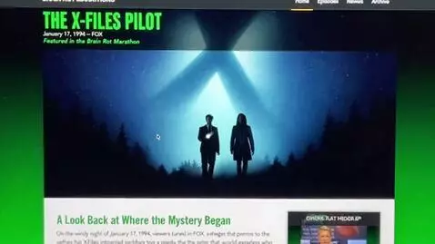 AI Video from prompt: Create a website about at the x files episode pi