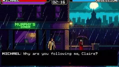 AI Video from prompt: If Obsession movie was a 16 bit video game