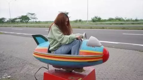 AI Video from prompt: a Gen Z woman (19-year-old) with a straight long