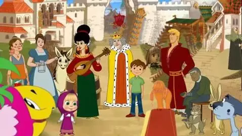 AI Video from prompt: Kyiv Soyuzmultfilm Elisey Nils Kitten Woof puppy