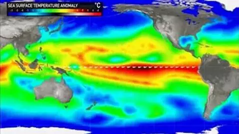 AI Video from prompt: Temperature fluctuations on Earth and El Nino