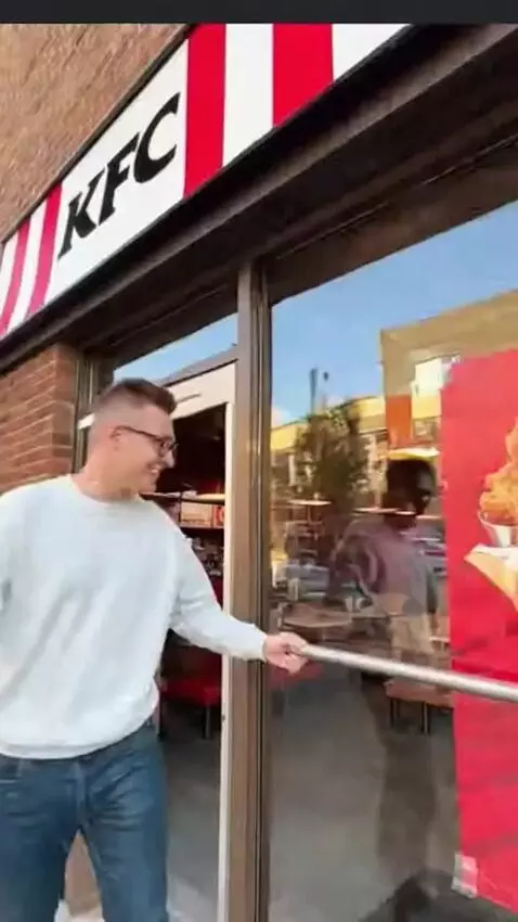 AI Video from prompt: He’s walking around and everything is fine, then