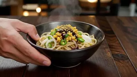 AI Video from prompt: Premium restaurant social media poster for Egg N
