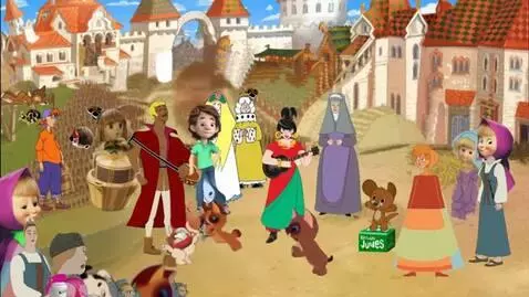 AI Video from prompt: Kyiv Soyuzmultfilm Elisey Nils Kitten Woof puppy