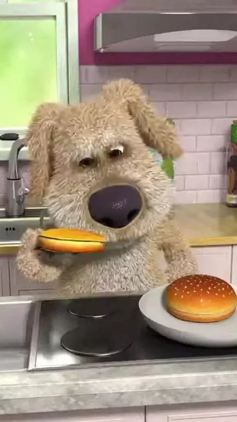 AI Video from prompt: On Fully Sized kitchen A Talking ben Says In Rus