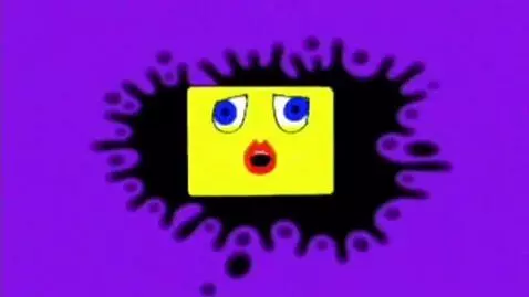 AI Video from prompt: a purple screen, a black ink splashes, a hand th