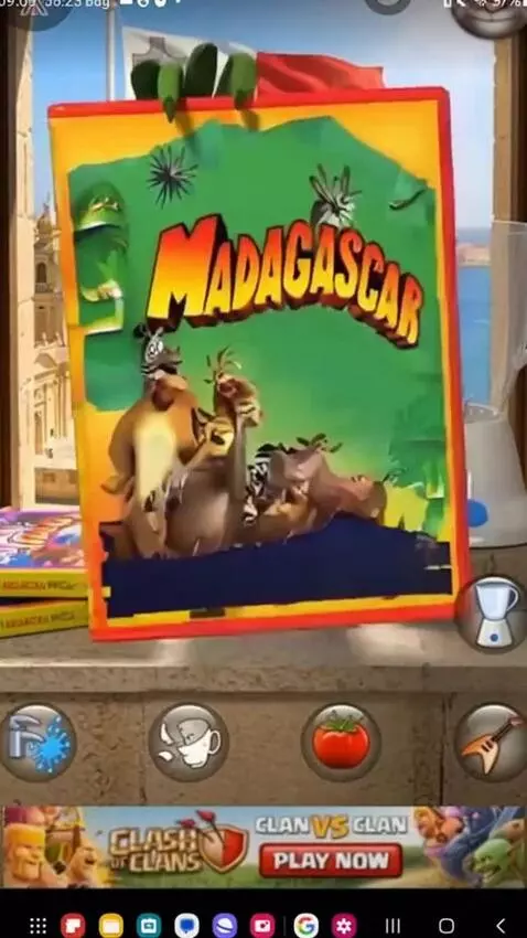 AI Video from prompt: Make the character reviews all Madagascar dvds