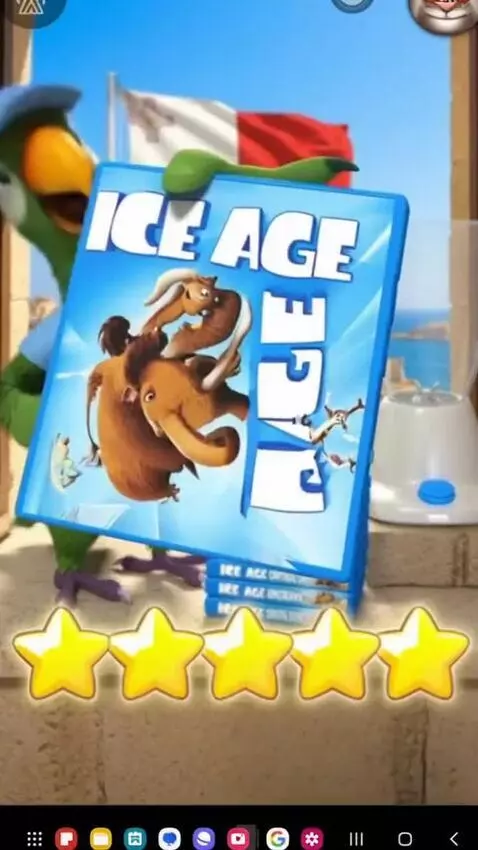 AI Video from prompt: Make the character reviews all ice age dvds with