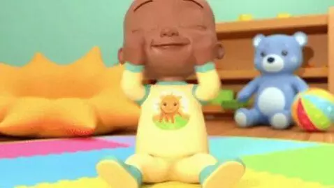 AI Video from prompt: Scene 1 — Hello Baby (0:00–0:10) A cute baby sit