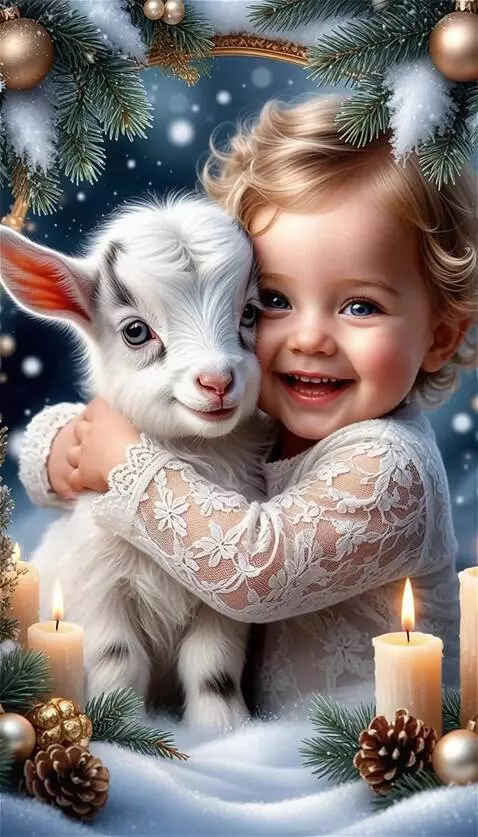 AI Video from prompt: They are smiling, and the little one is hugging 