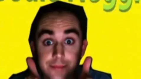 AI Video from prompt: A distorted, low-resolution 2000s internet webca