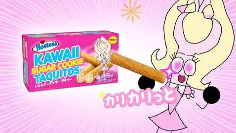 AI Video from prompt: Hostess Kawaii Sugar Cookie Taquitos Japanese Ca