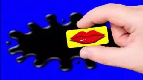 AI Video from prompt: A blue screen and a black splatter appears. a ha