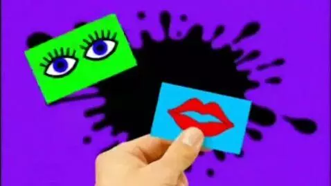AI Video from prompt: A purple screen and a black splatter appears. a 