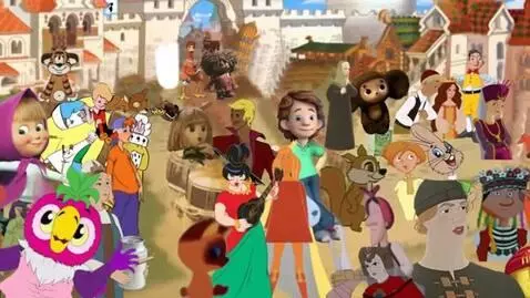 AI Video from prompt: Kyiv Soyuzmultfilm Elisey Nils Kitten Woof puppy