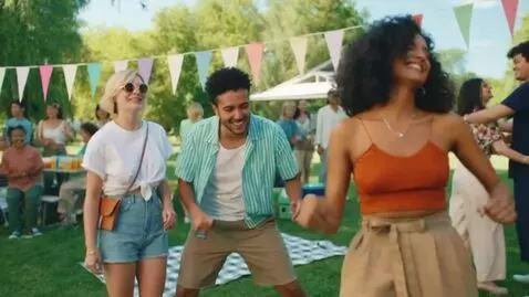 AI Video from prompt: A youth party by the pool, everyone having fun t