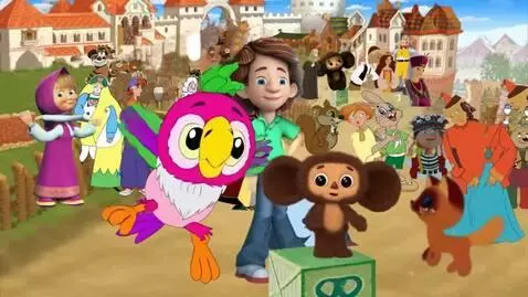 AI Video from prompt: Kyiv Soyuzmultfilm Elisey Nils Kitten Woof puppy