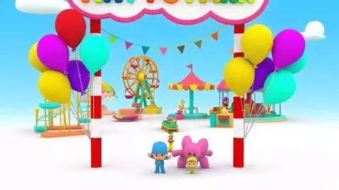 AI Video from prompt: Make a promotion of Tiny Fun Park made on Pocoyo