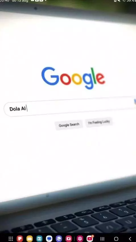 AI Video from prompt: Make talking ben searching dola ai on Google on 