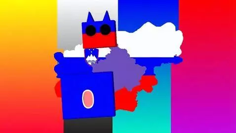 AI Video from prompt: It zooms to the Slovenian flag and the red cat p