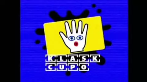AI Video from prompt: An blue static with ink splat and hand in the ye