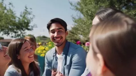 AI Video from prompt: Joyful morning with great people in the life of 