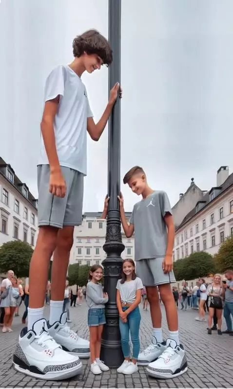 AI Video from prompt: The tallest boy comes forward to the camera and 
