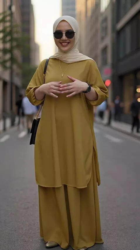AI Video from prompt: Seorang wanita tersebut sedang berdiri sambil te