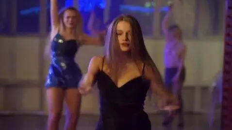 AI Video from prompt: A sexy fine girl dancing and making good club da