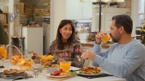AI Video from prompt: Joyful family dinner