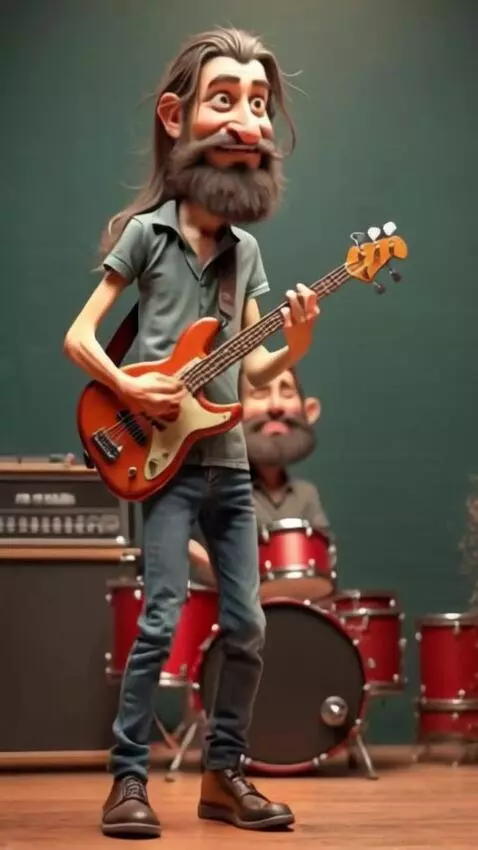 AI Video from prompt: the musicians play energetic music, keep silent,