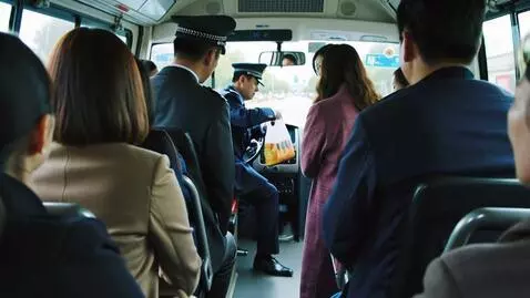 AI Video from prompt: A policeman taking bribe from a driver in a publ