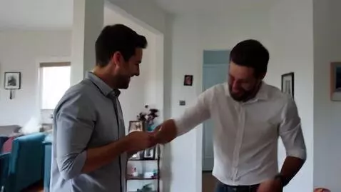 AI Video from prompt: A married couple in a room and fortunately had a