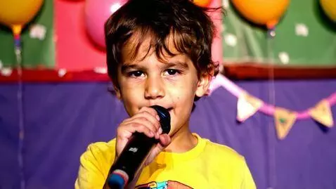 AI Video from prompt: Make him sing